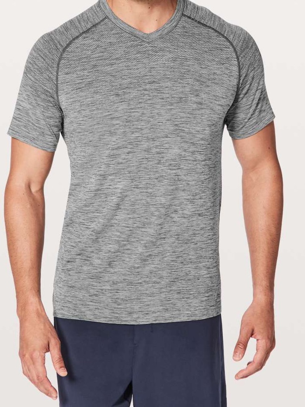 Lululemon metal vent tech short sleeve v-neck large gray athletic workout gym